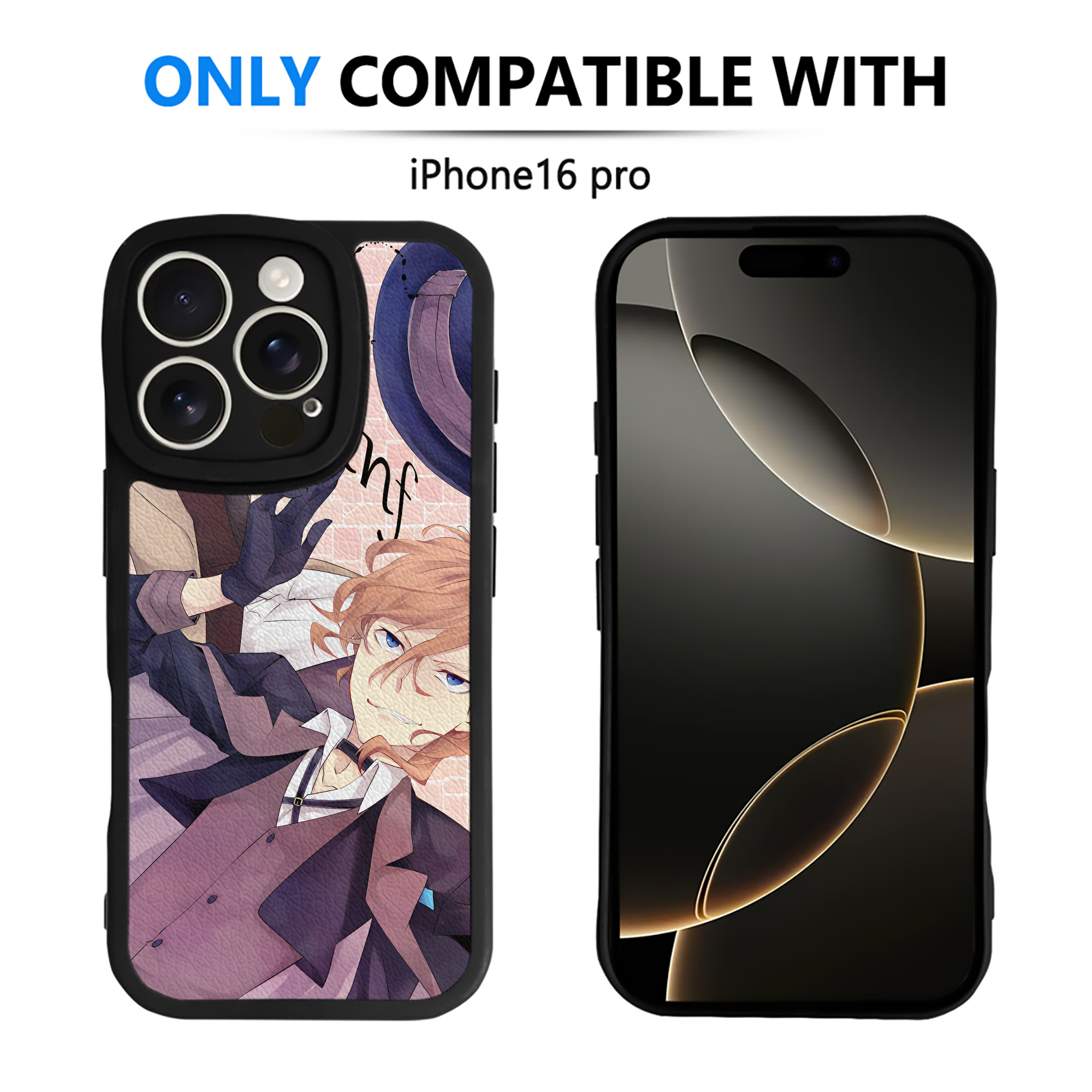 （画像用） 文豪ストレイドッグス Bungo Stray Dogs 【iPhone 16シリーズ対応】シリコンスマホケース（レザー調） 材質：シリコン